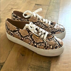 Brown Snake Print platform Superga - W 9.5